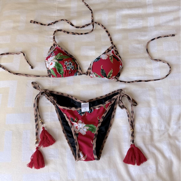 VENUS Swim Venus Sexy Red Floral Bikini Set Poshmark